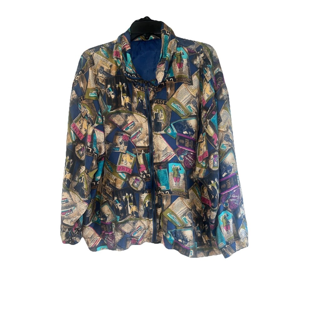 VINTAGE MURELI WOMENS MULTI-COLOR GOLF JACKET WITH LINING ONE SIZE